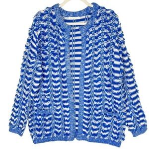 Endless Rose Striped Blue and White Cardigan